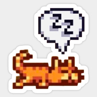 Stardew Valley Sleeping Cat (Sploot) Sticker